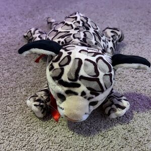 Plush Animal with Black and White Pattern